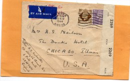 Great Britain 1944 Censored Cover Mailed - Luftpost & Aerogramme