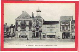 THENEZAY PLACE DE L EGLISE HOTEL GERBIER CARTE EN TRES BON ETAT - Thenezay