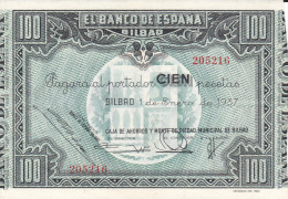 100 PTS. BILBAO 1937 - 100 Pesetas