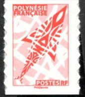 POLYNESIE 1v/carnet Tatoo Rouge 2014 - Ongebruikt
