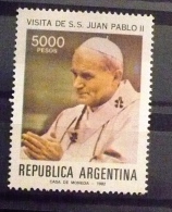 ARGENTINE Pape JEAN PAUL II.  1 Valeur Emise En 1982. ** MNH. - Popes