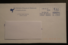 Federation Taekwondo Lyon Rhone - EMA Sur Lettre Slogan Meter On Cover - Non Classificati