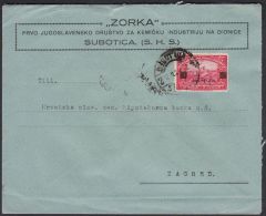 Yugoslavia 1924, Cover Subotica  To Zagreb W./postmark Subotica - Covers & Documents