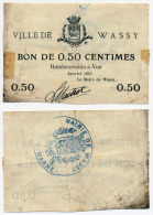 1914 - 1920 // Wassy // 50 Centimes - Bons & Nécessité