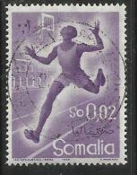 SOMALIA AFIS 1958 SPORT SPORTS CENT. 2c CENTESIMI USATO USED OBLITERE' - Somalia (AFIS)