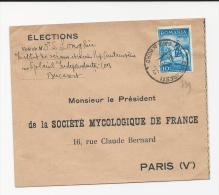LETTRE  DE BUCAREST ROUMANIE => FRANCE  COVER   THEME CHAMPIGNONS MUSHROOMS - Postmark Collection