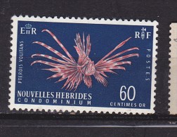 NOUVELLE HÉBRIDES N° 265 60 C BLEU NOIR ET ORANGE PTEROIS VOLITANS NEUF SANS CHARNIERE - Ungebraucht