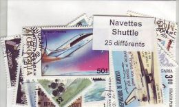 Navette - 25 Timbres Differents Tous Pays Oblitérés - Sammlungen