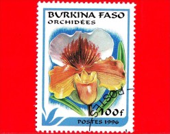 BURKINA FASO - 1996 - Nuovo Oblit.- Fiori - Flowers - Fleurs - Orchidee - Paphiopedilum - 100 - Burkina Faso (1984-...)