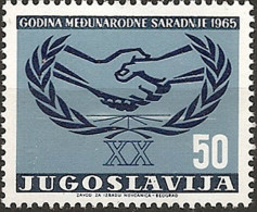 YUGOSLAVIA 1965 International Co-operation Year MNH - Unused Stamps