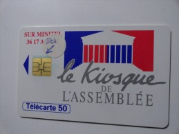 RARE : DECALAGE RECTO & VERSO SUR LE KIOSQUE DE L’ASSEMBLÉE 50U - Variétés