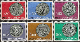 YUGOSLAVIA 1966 Art Medieval Coins Set MNH - Unused Stamps
