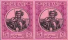 SUDAN 1951 Soudan. Warrior 5M Imperf.PROOF PAIR    [épreuve Prueba Druckprobe Prova] - Soedan (...-1951)