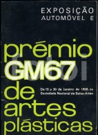 RARE ORIGINAL 1968 GENERAL MOTORS GM CAR AND PAITING BELAS ARTES EXPOSITION CATALOGUE  PORTUGAL - Autres & Non Classés