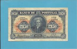 PORTUGAL - 2,50 Escudos ( 2$50 ) - 18/11/1925 - Pick 127 - Chapa 2 - Mousinho Da Silveira - 2 Scans - Portugal