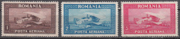 Romania   Scott No   C1-3    Unused  Hinged    Year 1928 - Neufs