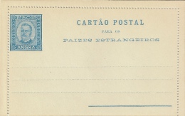 Angra – 1893 Mint King Carlos Stationary Card - Angra