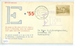 BRIEFOMSLAG Uit 1955 Van ROTTERDAM Naar NUMANSDORP * NVPH 655  (9421) - Covers & Documents