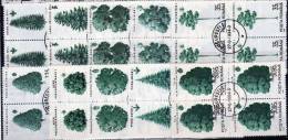 Bäume 1994 Rumänien 4982/91+4-Block O 5€ Tanne Kiefer Pappel Eiche Lärche Buche Esche Fichte Linde Ahorn Sets Bf Romania - Sammlungen (im Alben)