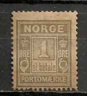 Timbres - Norvège - 1889/1914 - Taxe - 1 Ore - - Gebraucht