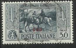 COLONIE ITALIANE: EGEO 1932 COO GARIBALDI CENT. 30 CENTESIMI USATO USED OBLITERE´ - Aegean (Coo)