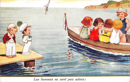 ¤¤  -   Illustrateur  " John Wills "  -  Les Hommes Ne Sont Pas Admis !  -  Canot , Petits Garçons Et Petites Filles - Wills, John