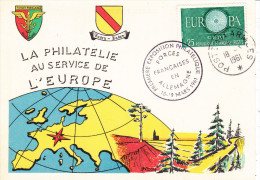 EUROPA  1961,  Carte Poste Aux Armées Forces Françaises En Allemagne - 1956