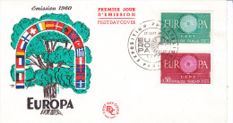 EUROPA  1960 ,  Les Deux Fdc Expo Paris - 1956