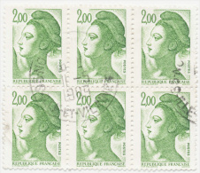 FRANCE N° 2484 Bloc De 6 Liberté De Gandon 11/5/1989 - 1982-1990 Vrijheid Van Gandon