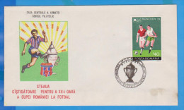 SOCCER FOOTBALL STEAUA BUCURESTI ROMANIA COVER 1976 - Brieven En Documenten