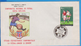 SOCCER FOOTBALL STEAUA BUCURESTI ROMANIA COVER 1976 - Lettres & Documents