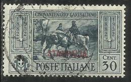 COLONIE ITALIANE: EGEO 1932 STAMPALIA GARIBALDI CENT. 30 CENTESIMI USATO USED OBLITERE´ - Egée (Stampalia)