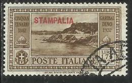 COLONIE ITALIANE: EGEO 1932 STAMPALIA GARIBALDI LIRE 1,75 + CENT. 25 USATO USED OBLITERE´ - Egeo (Stampalia)