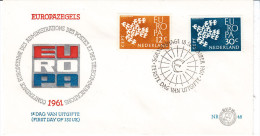 EUROPA  Pays Bas, Fdc 1961 - 1961