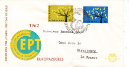 EUROPA  Pays Bas, Fdc 1962, Abimée - 1962