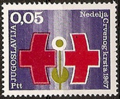 YUGOSLAVIA 1967 Red Cross Surcharge MNH - Nuovi