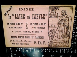 BUVARD BLOTTER LAINE AU KABYLE Ca1900 - Kleding & Textiel