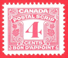 Canada Revenue # FPS26 - 4 Cents - Mint - Dated  1967 - Postal Script/  Bon D'Appoint - Steuermarken