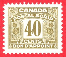 Canada Revenue # FPS35 - 40 Cents - Mint - Dated  1967 - Postal Script/  Bon D'Appoint - Steuermarken