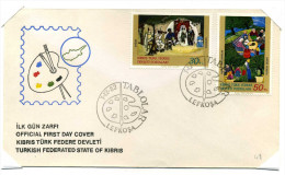 1982 - Michel #120-21, PAINTINGS, FDC, Turkish Republic Of Northern Cyprus.* - Covers & Documents