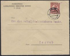 Yugoslavia 1924, Cover Celje To Zagreb W./ Postmark Celje - Briefe U. Dokumente