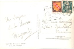 2402 SERVOZ Haute Savoie Carte Postale Gandon Yv 713 Gorges De La Diosaz Daguin Ob Pointillé Deyfus SER301 - Cartas & Documentos