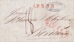 PAYS BAS  1842   LETTRE COMPLETE AVEC CORRESPONDANCE - ...-1852 Préphilatélie