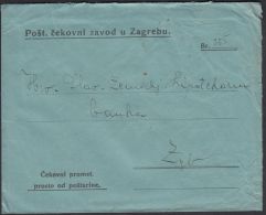 Yugoslavia 1924, Stampless Loco Cover  Zagreb W./ Postmark Zagreb - Covers & Documents