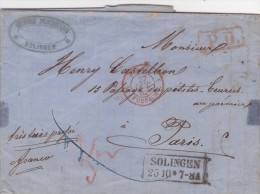 PRUSSE 1862  AVEC CORRESPONDANCE - Cartas & Documentos