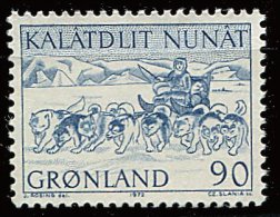 (cl 23 - 53) Groenland ** N° 68 (ref. Michel Au Dos) - Chiens De Traineau  - - Unused Stamps