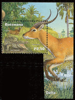 (cl 22 - P52) Botswana ** Tbre Du Bloc N° 32 (ref. Michel Au Dos) - Crocodile, Sitatunga, Cobe - Botswana (1966-...)