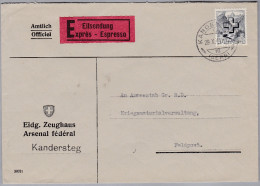 Heimat BE KANDERSTEG 1941-10-29 Express Amtbrief Zeughaus Feldpost - Service