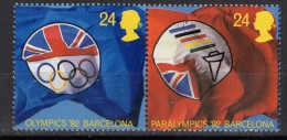 PIA - GRAN BRETAGNA - 1992 : Giochi Olimpici E Paralimpici A Barcellona - (Yv 1621-23) - Neufs
