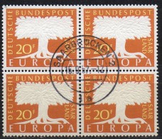 PIA - SARRE - 1957 :  Europa  - (Yv 384-85 X 4) - Gebraucht